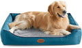 Tidore Orthopedic Dog Beds for Medium Dogs, Durable Egg Crate Foam Sofa Dog Bed wit Washable Removable Cover,Waterproof Lining,Pet Bed for Large Dogs (Peacock Blue, 39.4" L x 31.5" W x 7.4" Th)