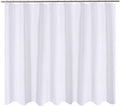 N&Y HOME Fabric Shower Curtain Liner Oversize 96 x 72 inches, Hotel Quality, Washable, Water Repellent, White Bathroom Curtains with Grommets, 96x72