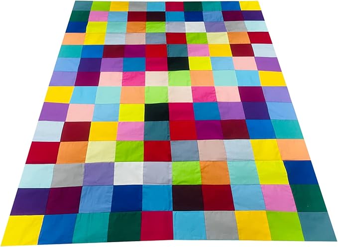 HANPATQUI 50PCS 12 x 12 inch Solid 100% Cotton Fat Quarters Fabric for Sewing and Quilting Bundles Precut Fabric Square for DIY Craft Patchwork