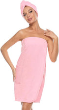 Orrpally Women Shower Wrap Robe Bath Wrap Towel Spa Body Wrap Adjustable Closure Bathrobe