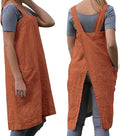 Women's Practical Cross Back Pinafore Apron with Large Pockets Home Kitchen,Restaurant,Coffee house,Cooking Gardening Works