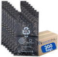 ASSUREPAK Black Reusable/Eco-Friendly LDPE T-Shirt - 1/8 BBL (10"X5"X18") - 300 Bags - 57 Micron (2.25 mil) - Black - BLKLD40REC225REUSE10518