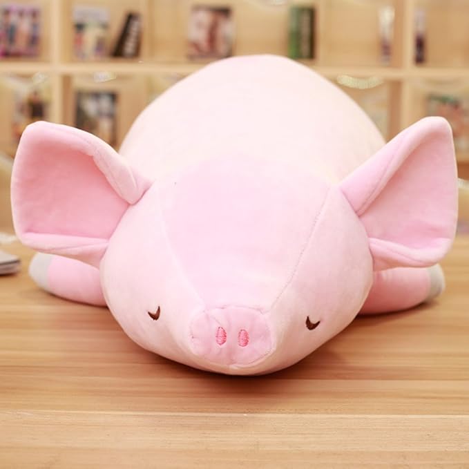VSFNDB Stuffed Plush Pig Animal Toy 20 Inches Pink Piggy Animal Stuffed Plushies Super Soft Cute Cuddly Pillow Cushion Stuff Dolls Gifts for Children Kids Boys Girls Room Decor Bed Nursery, 20Inches