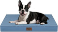 Tail Stories Outdoor Dog Bed for Small Dogs, Waterproof Dog Crate Bed for Medium Dogs Cats, Orthopedic Egg Crate Foam Pet Bed with Washable Removable Oxford Cover, Blue