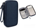 Portable Tech Accessories Organizer – Travel Cable, Charger, and Gadget Storage Carrying Case Navy Blue, Black and Grey (Dark Blue)