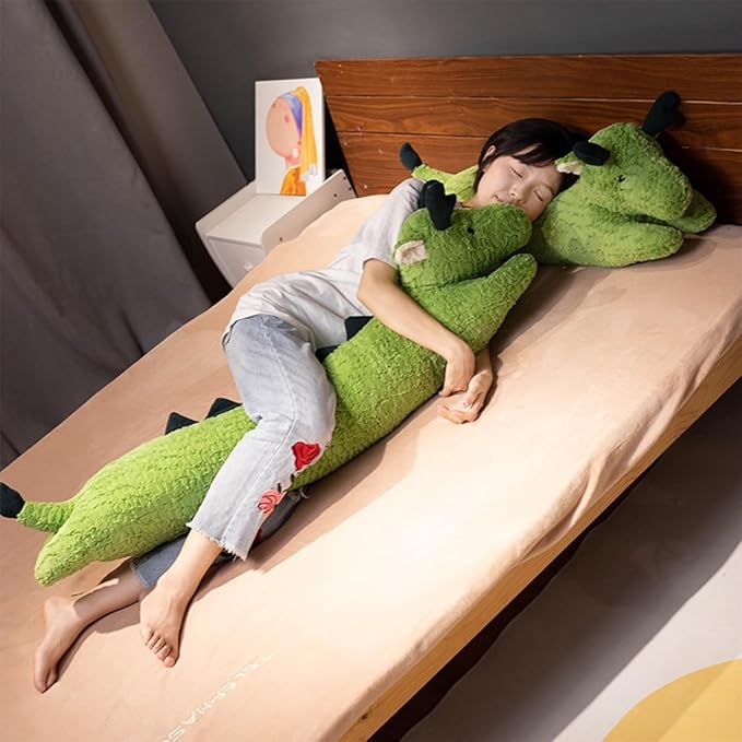 FEEZUSH Dragon Plush Pillow - 47 Inch Dragon Stuffed Animal - Birthday, Christmas, Valentine's Day Gift for Kids Boys Girls (Green)