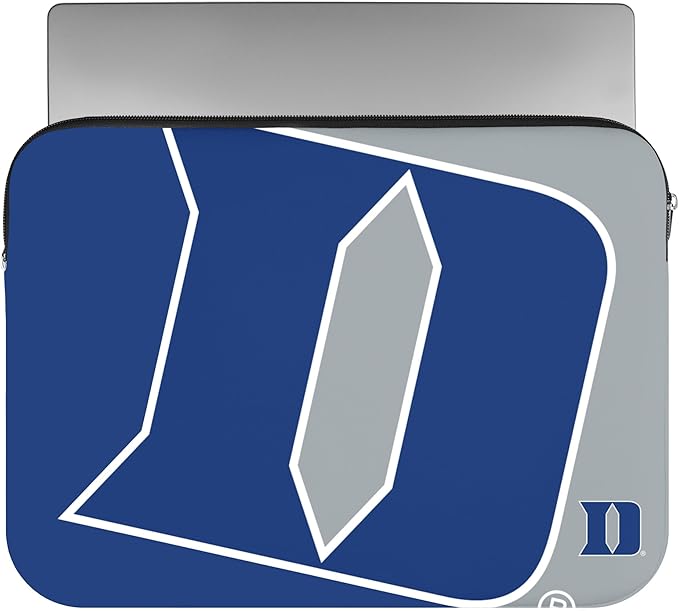 FOCO NCAA Official 15" Inch Colorblock Primary Logo Zipper Laptop Computer Sleeve Case Bag (Duke Blue Devils)