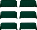 BRILLMAX 6 Pack Hunter Green Tablecloths for 8 Foot Rectangle Tables 90 x 156 Inch - 8ft Rectangular Bulk Linen Polyester Fabric Washable Cloth Cover for Wedding Reception Banquet Birthday Party