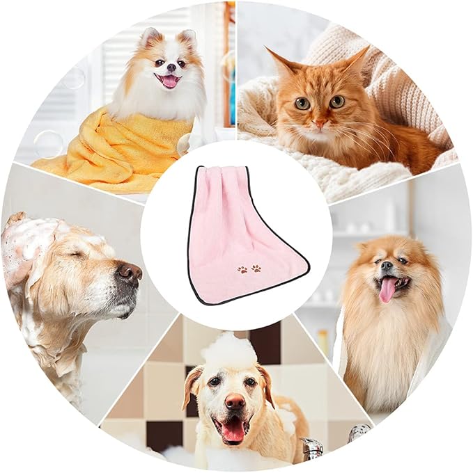 Wipela Pet Dog Cat Microfiber Drying Towel Ultra Absorbent Great for Bathing and Grooming (1-Pack)