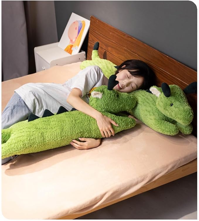 FEEZUSH Dragon Plush Pillow - 47 Inch Dragon Stuffed Animal - Birthday, Christmas, Valentine's Day Gift for Kids Boys Girls (Green)