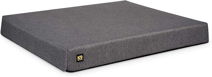 K9 Ballistics Tough Ripstop Orthopedic Rectangle Dog Bed w/Removable Washable Cover, Solid Orthopedic Foam, Made for Small Breeds & Puppies - S, Titanium Premium Finish