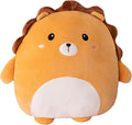 Lannery Lion Plush Pillow, Soft Cartoon Animal Plush Toy, Hugging Pillow, Cute Lion Plushie, 16 inch