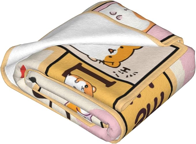 Hamster Blanket Hamster Throw Blanket Soft Fleece Flannel Bedding Gifts for Men Boys Women Girls Lovers Adults Stuff Plush for Couch Sofa Bed Room Decor 50"X60"