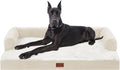 Casa Paw Orthopedic XXL Dog Beds, Waterproof Egg Crate Foam Big Pet Bed for All Breed Sized Dogs 53x42Inch, Washable Extra Large Dog Couch Bed with Removable Cover and Non-Slip Bottom, Beige