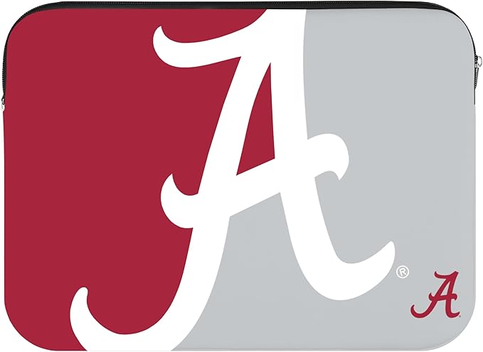 FOCO NCAA Official 15" Inch Colorblock Primary Logo Zipper Laptop Computer Sleeve Case Bag (Alabama Crimson Tide)