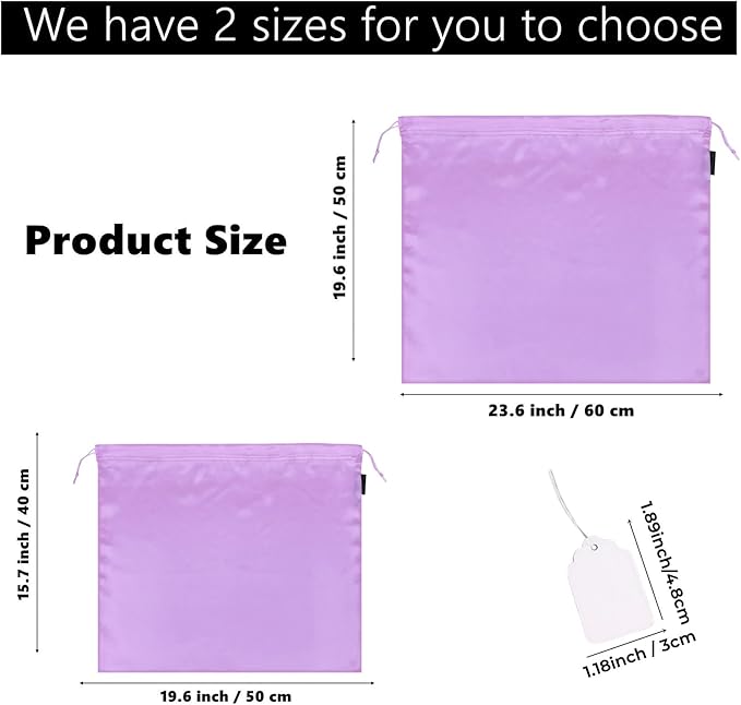 FEICHANGHAO 7 Pack Dust Bags for Handbags Storage Silk Cloth Bag With Drawstring Large Storage Pouch for Handbag Purse Shoes Boots