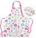 SANDJEST Kids Apron with Chefs Hat Set, Kitchen Apron Gifts