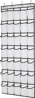 Teikou 35Large Pockets Over The Door Shoe Organizer, Mesh Pockets Shoe Holder Rack, Capacity hanging shoe organizer，door shoe rack With 4 Metal Hook.