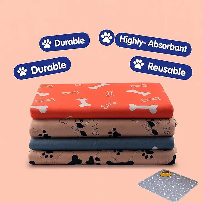 Puppy Pads with pheromones, 2026 Upgraded Washable Puppy Pads for Dogs & Cats, Pee Pad - Leak & Odor Waterproof, Non-Slip Base, Easy to Clean & Reusable (White, XS: 11.8" × 11.8")