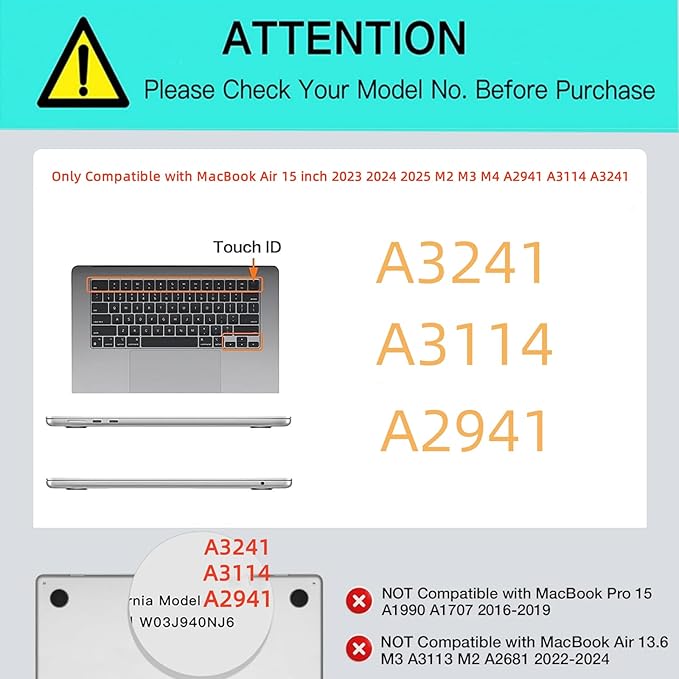 BYCeKe for MacBook Air 15 inch Case 2023 2024 2025 M4 A3241 M3 A3114 M2 A2941 Crocodile Case,Sturdy Protective Alligator Glossy Leather Classic Business Hard Shell&Keyboard Cover for Mac Air15,Black
