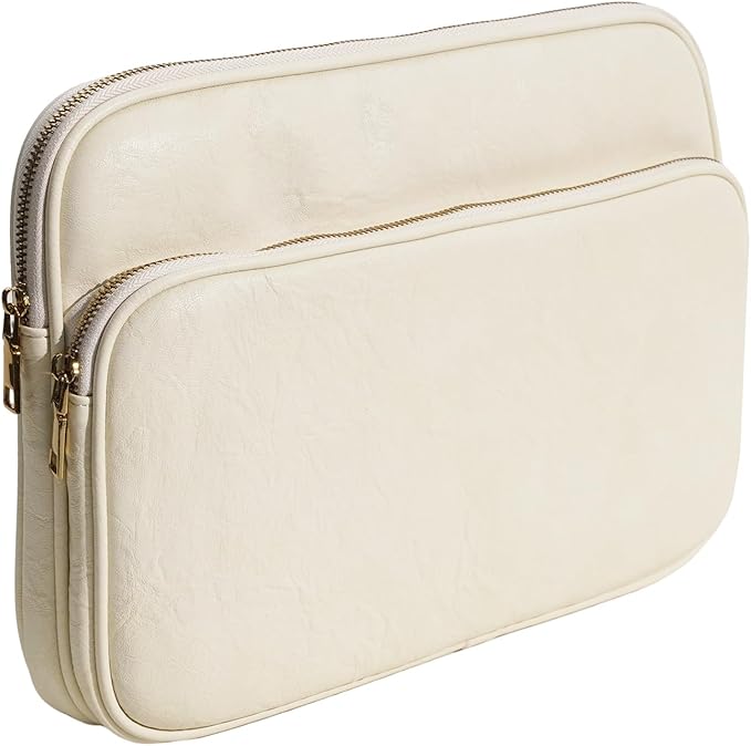 Benfan Laptop Sleeve Bag 13 Inch Compatible with 2024 MacBook Air 13 M3 M2 M1, New MacBook Pro 13 M2 M1, Dell XPS 13 Color Cream