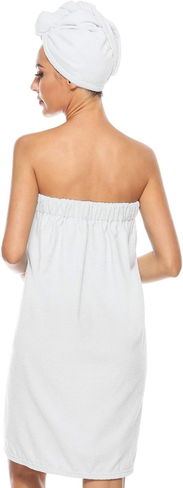 Orrpally Women Shower Wrap Robe Bath Wrap Towel Spa Body Wrap Adjustable Closure Bathrobe