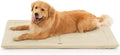 Made4Pets Dog Crate Pad Bed for Large Dogs, Washable & Reversible, Anti-Slip Kennel Mat for Cozy Sleeping, Soft Fluffy Dog Bed for Indoor & Outdoor Use, 44"x32", Beige