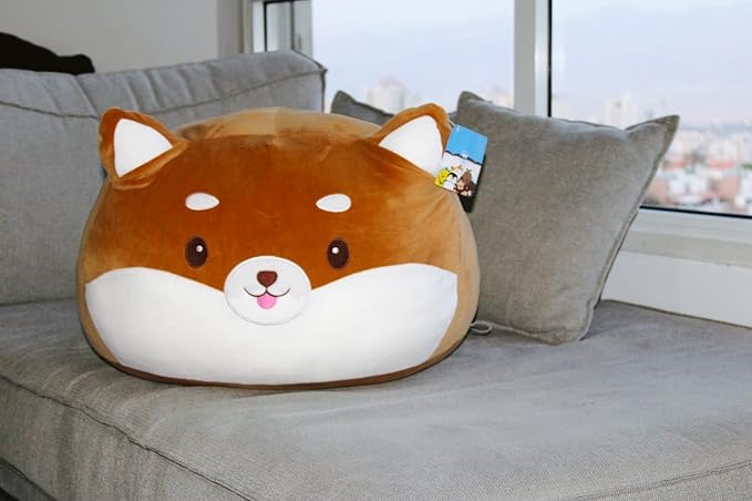WORLD OF PLUSH 29-Inch Jumbo Shiba Inu Plush – Giant Stuffed Dog Toy, Squishy & Soft Cuddle Buddy for Kids & Adults – Kawaii Dog Pillow, for Girls, Boys, Pet Lovers, Home Decor