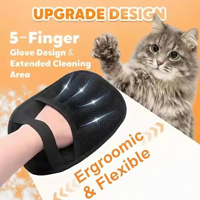 Magic Pet Hair Removal Brush – Upgraded Pet Hair Remover Glove for Dogs & Cats, Efficient Grooming Glove Brush for Furniture, Sofa, Couch & Clothing, Reusable Pet Hair Removal Tool – 1PCS