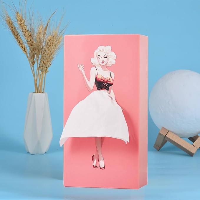 WSOQYEO Skirt Tissue Box Holder Funny Tissue Boxes Holder Decorative Tissue Box Cover for House Bathroom Living Room Bedroom & Office