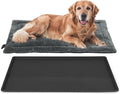BOWHAUS Machine-Washable Dog Bed Pad & Tray for 48-Inch Kennel, Non-Slip Flat Cozy Sleeping Mat & Easy-Clean Plastic Replacement Crate Pan, Comfortable & Durable for Dogs, Rabbits, Cats, Various Pets