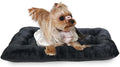 Tiny Dog Bed 18 x 12 for Extra Small Dogs and Cats Fit Crate or Cage 18 Inch,Ultra Soft Cat Warmer Mat for Feral and Indoor Cats,Fluffy Comfy Kennel Pad Anti-Slip & Washable Pet Sleeping Mat,Black XXS