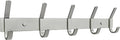 SAYONEYES Coat Rack Wall Mount – Brushed Nickel 15 Inch Stainless Steel Hook Rail with 5 Heavy Duty Double Coat Hooks – Wall Mounted Coat Hanger for Entryway, Bathroom, Bedroom, Towel, Hat Organizer