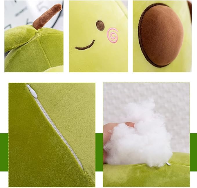 MMTTAO Long Avocado Stuffed Animal 22 Inch Plushies Squishy Snuggle Plush Toy Soft Kawaii Food Shaped Plushie Fruit Series Hugging Pillow Cushion Gift for Kids Boys Girls Home Bedroom Decor, 22Inches