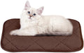 NWK Fluffy Self Warming Cat Mat, Cat Blanket, Thermal Dog Mat, Washable, Non-Slip Bottom for Sofa & Crate & Kennel & Car Seat (Coffee Brown, Small (20'' X 16'' X 0.4''))
