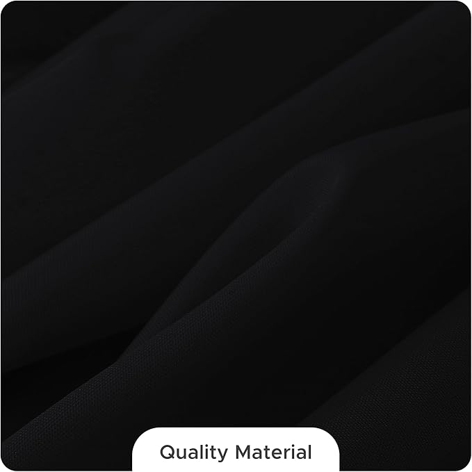 Fitable 8 Pack Rectangle Tablecloths: Stain Resistant Wrinkle Free Fabric Table Clothes, Washable Reusable Polyester Table Covers for Wedding Party Birthday Banquet Reception(Black, 90x132 Inch)