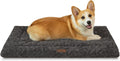 Reversible Dog Bed Mat 35"x22" for Medium Dogs - Supportive Double-Sided Crate Pad, All-Season Cooling & Warmth, Ultra Soft Machine Washable Pet Bed, Fits Most 36-Inch Kennels,Dark Gray