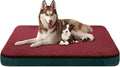 JoicyCo Dog Bed for Extra Large Dogs, Orthopedic Foam Jumbo Dog Bed Mattress, 47 inch Joint Relief Pet Sleeping Bed, Non Slip Bottom with Removable Washable Cover, Wine Red
