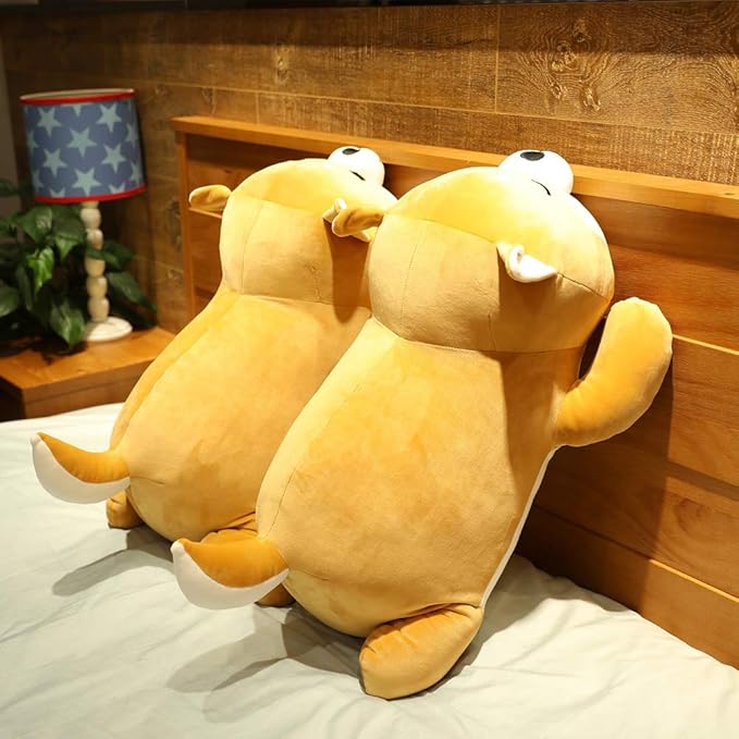 ERDAO Shiba Inu Plush Pillow,Soft Corgi Stuffed Animals Toy Cute Sleeping Puppy Doll Gifts for Kids (Round Eyes, 13.7 inch)
