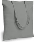 TOPDesign 6-Pack Economical 16"x15" Light Grey Cotton Tote Bags, Lightweight Medium Reusable Grocery Shopping Cloth Bags, Suitable for DIY, Advertising, Promotion, Gift, Activity