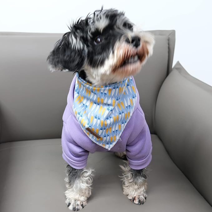 UP URARA PUP Easter Dog Bandana, Easter Triangle Bid Scarf for Small Medium Dog, Cotton Pet Kerchief for Girl Boy Dogs or Cats, Cute Carrot Dog Bandana, Comfortable Easter Dog Bandana