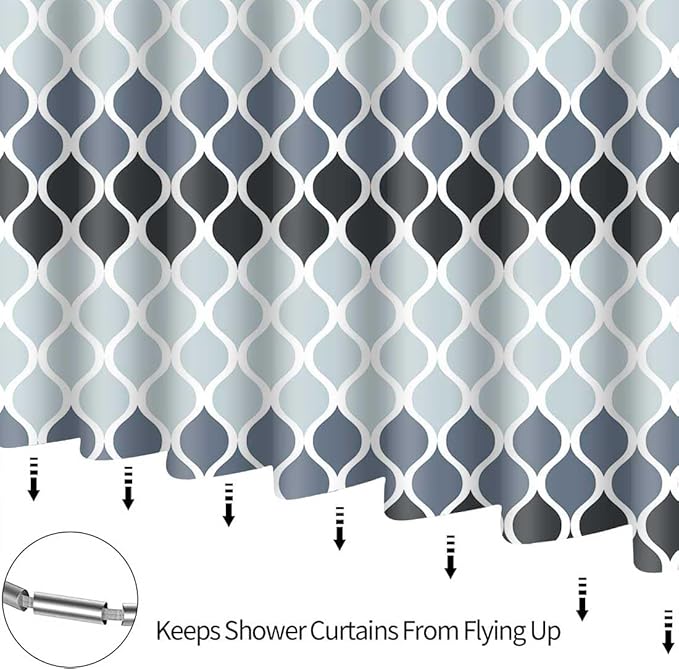 Textured Clarisse Shower Curtain Creative Home Ideas Modern Bathroom Shower Curtains Waterproof Fabric Machine Washable Shower Curtain 60 x 72 Inches
