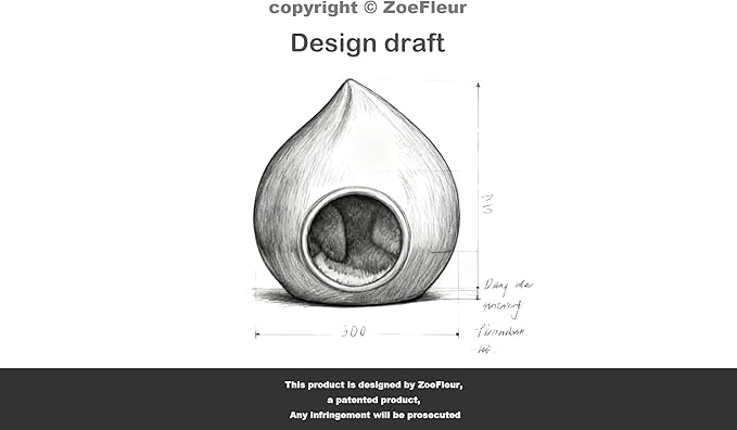 ZoeFleur Peach-Shaped & Pet Bed - Pet-Safe Rounded Eco-Resin Design, Space-Saving Home Ornaments(A-Pink)