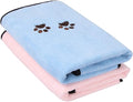 Wipela Pet Dog Cat Microfiber Drying Towel Ultra Absorbent Great for Bathing and Grooming (2-Pack)