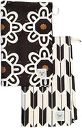Desert Aqua 2 Pack Double Sided Kitchen Towels || Dish Towels || Quick Dry || Designer Prints || Highly Absorbent || Hanging Hook (Black)