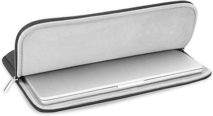 RAINYEAR 16 Inch Laptop Sleeve Protective Soft Case with Accessories Pouch, Specially Compatible with 16" MacBook Pro M1 M2 M3 M4 Pro/Max A2141 A2485 A2780 A2991 A3403 A3186 (Gray, Upgraded Version)
