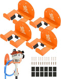 Weedeater Rack & Garden Tool Hanger - 4 Pack - 180LB Heavy-Duty Alloy Steel Wall Mount Set, for Stihl Power Tools, Grass Trimmer, Garden Tools, Space-Saving Storage for Garage, Shed, Workshop