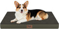 Tail Stories Orthopedic Dog Bed for Large Dogs, Plush Washable Pet Bed for Large Size Dogs with Egg Crate Foam & Removable Oxford Cover, 36x27 Inch, Coffee