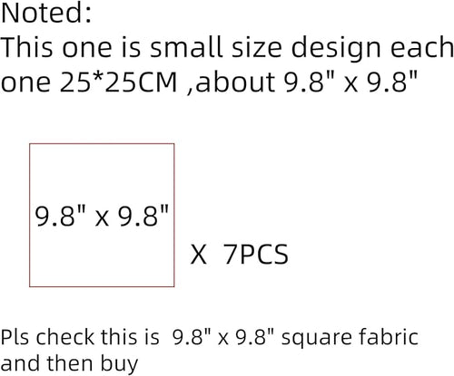 7Pcs 9.8" x 9.8"(25 * 25CM) Cotton Fabric DIY Making Supplies Quilting Patchwork Fabric Fat Quarter Bundles DIY for Quilting Cotton Patchwork Cushions (Pink, 9.8" x 9.8")