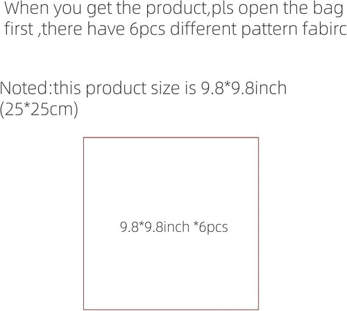 6Pcs 9.8" x 9.8"(25 * 25CM) Cotton Fabric DIY Making Supplies Quilting Patchwork Fabric Fat Quarter Bundles DIY for Quilting Cotton Patchwork Cushions (7pcs Coffee, 9.8" x 9.8")